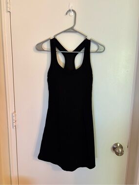 Black Racerback Athletic Dress with shorts